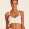 Tops ALALA | Barre Cami Bra - Seamless White Bra | Lounge Sports Bra | Alala