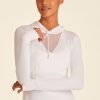 Tops ALALA | Flyweight Hoodie Tee - White Mesh Hoodie Tee | Alala