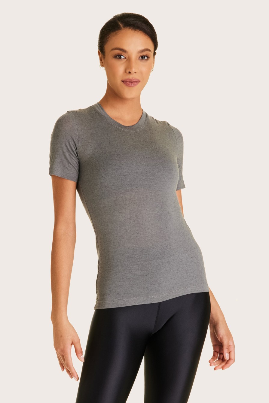 Tops ALALA | Washable Cashmere Tee - Grey Washable Cashmere Tee | Alala