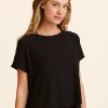 Tops ALALA | Breakers Tee - Black Oversized T-Shirt | Black Lounge T-Shirt | Alala