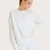 Tops ALALA | Blocked Crewneck - White Crewneck Sweatshirt For Women | Alala