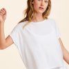 Tops ALALA | Breakers Tee - White Oversized T-Shirt | White Lounge T-Shirt | Alala