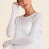 Tops ALALA | Long Sleeve Breakers Tee - White Long Sleeve Workout Shirts | Alala