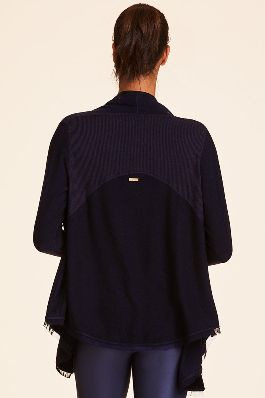 Tops ALALA | Jet Set Cardigan - Dark Blue Cardigan - Athletic Cardigan | Alala