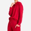 Tops ALALA | Blocked Crewneck - Red Crewneck Sweatshirt For Women | Alala