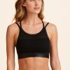 Tops ALALA | Mirage Cami Bra - Black Semi Sheer Bra | Womens Sports Bra | Alala