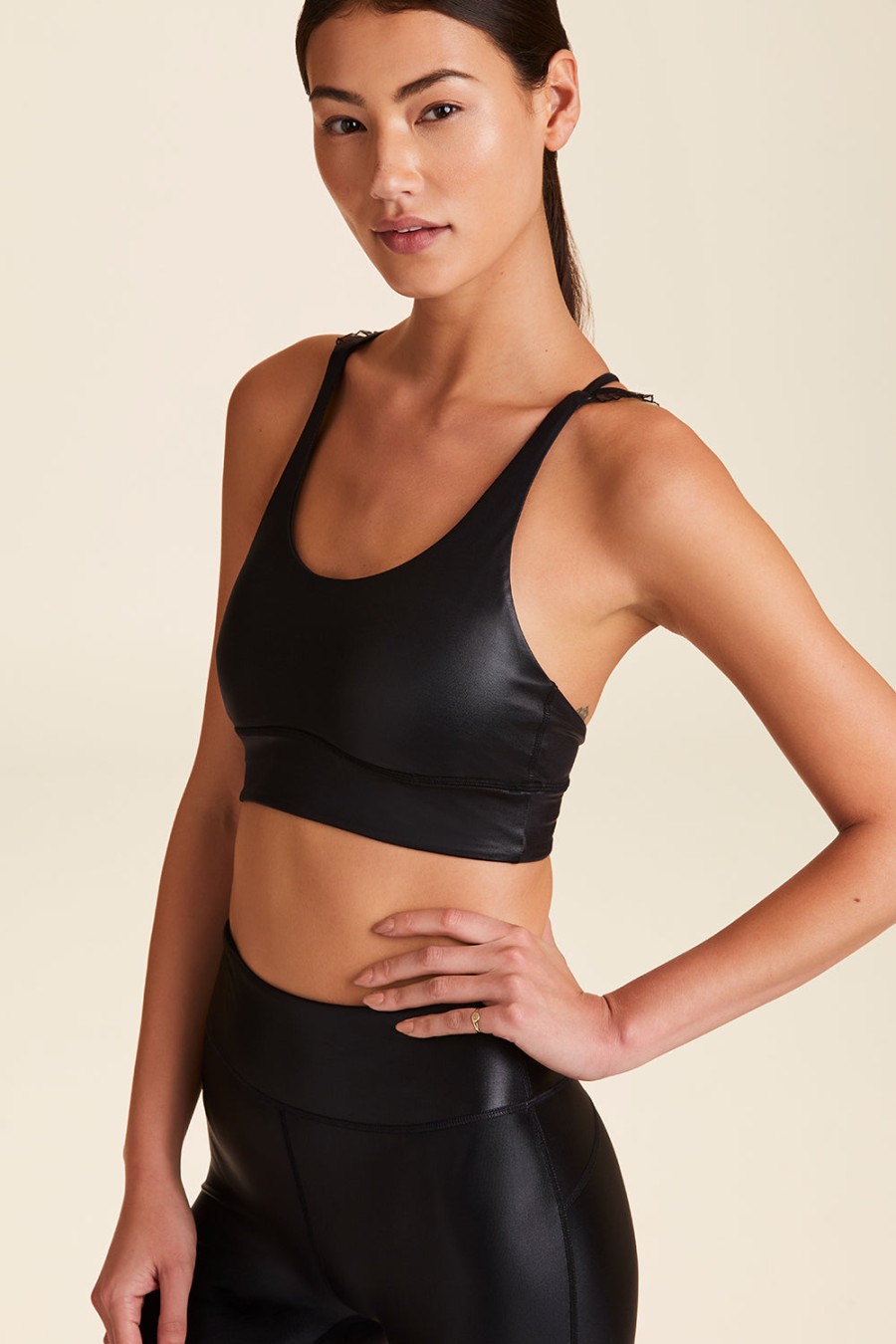 Tops ALALA | Ribbon Bra - Black Leisure Bra | Womens Sports Bra | Alala